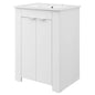 Maybelle 24" Bathroom Vanity, Melamine, White, 21048