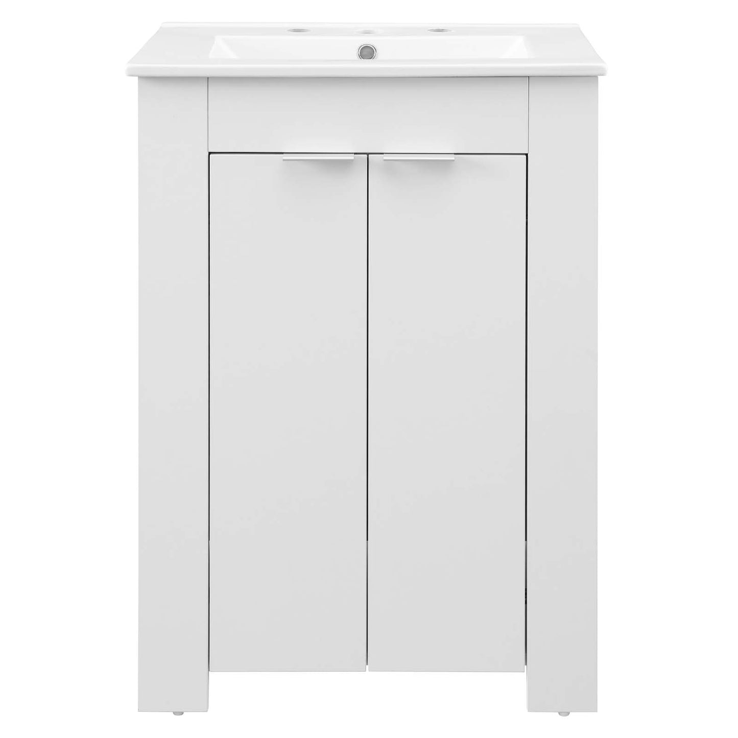 Maybelle 24" Bathroom Vanity, Melamine, White, 21048