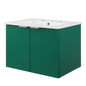 Maybelle 24" Wall-Mount Bathroom Vanity, Melamine, Green White, 21049
