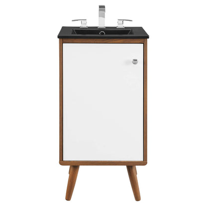 Transmit 18" Bathroom Vanity, Wood, Brown Walnut Black, 21057