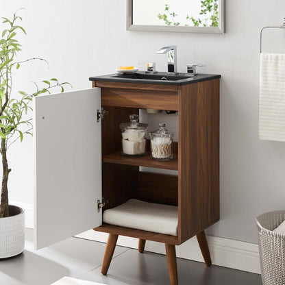 Transmit 18" Bathroom Vanity, Wood, Brown Walnut Black, 21057