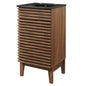 Render 18" Bathroom Vanity, Wood, Brown Walnut Black, 21059