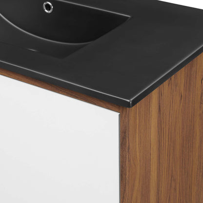 Transmit 36" Bathroom Vanity, Wood, Brown Walnut Black, 21062