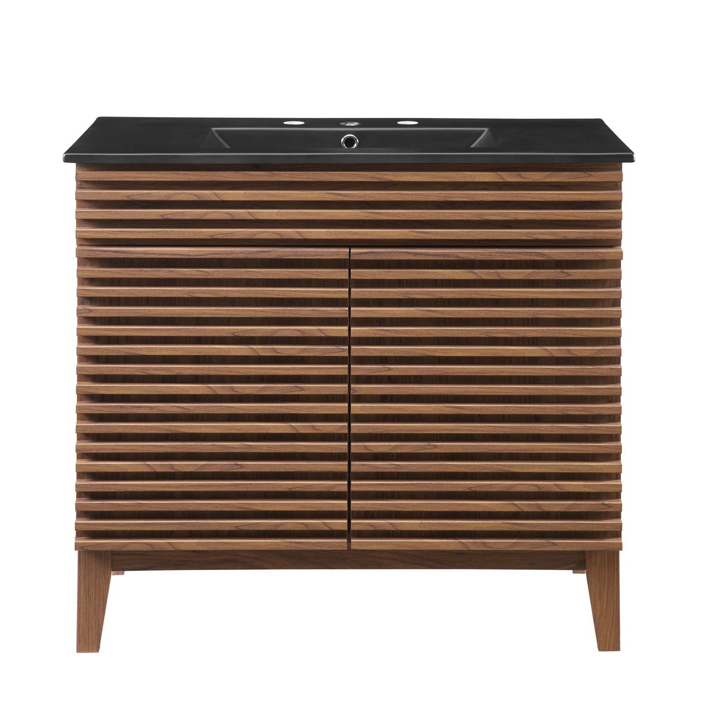 Render 36" Bathroom Vanity, Wood, Brown Walnut Black, 21064