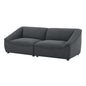 Comprise 2-Piece Loveseat, Fabric, Dark Grey Gray, 21068
