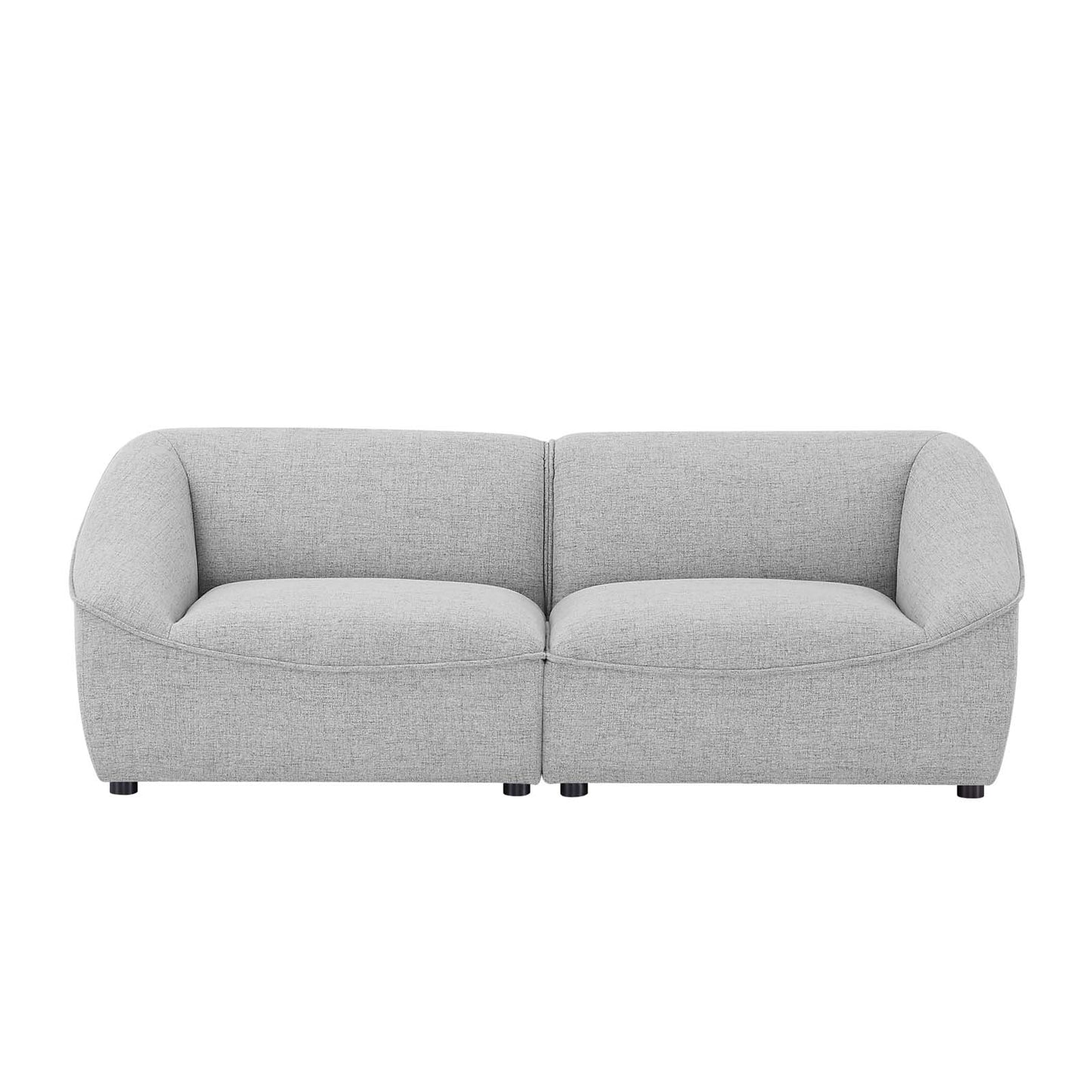 Comprise 2-Piece Loveseat, Fabric, Light Grey Gray, 21069