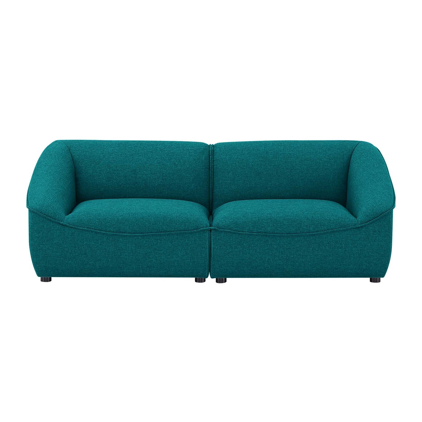 Comprise 2-Piece Loveseat, Fabric, Teal Blue, 21070