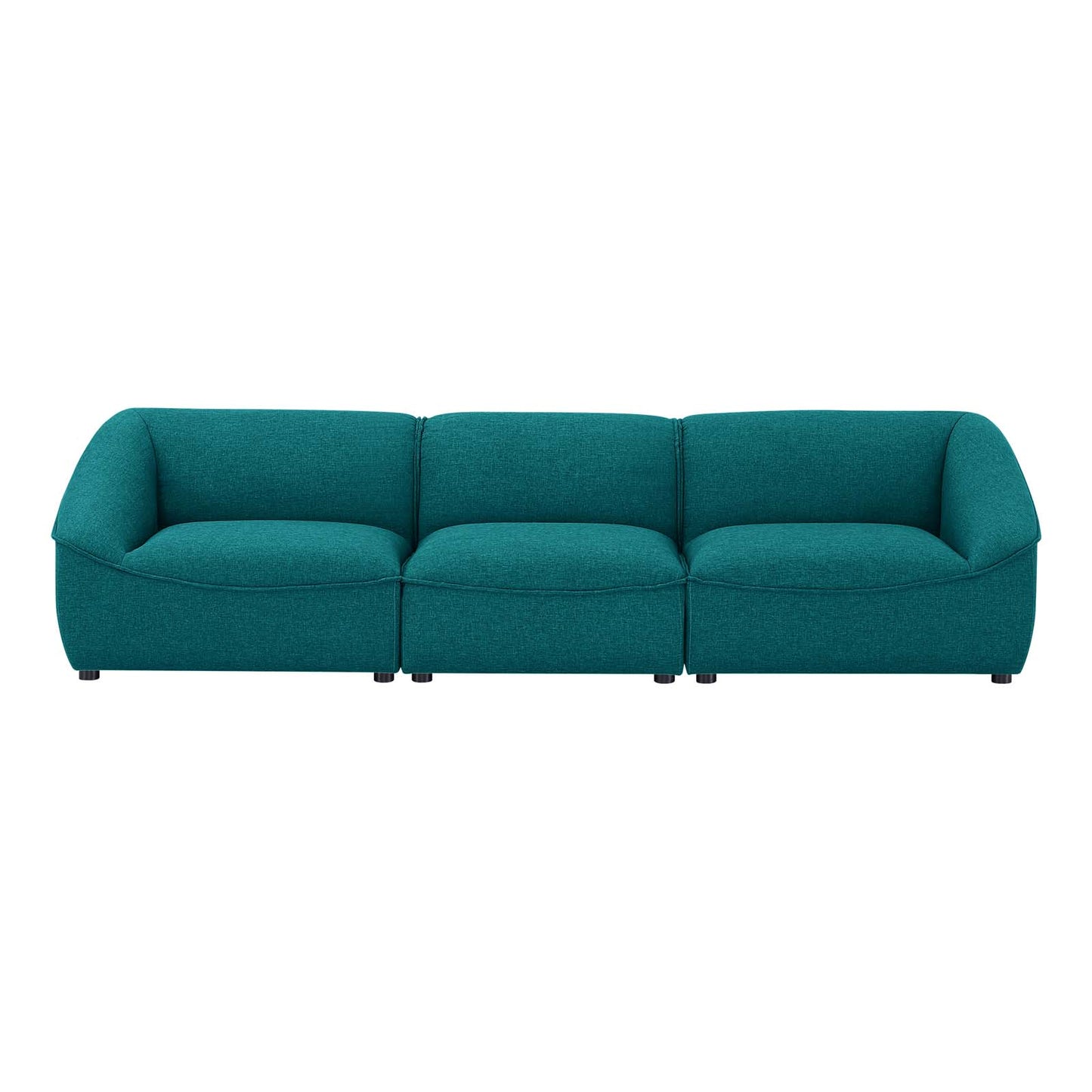 Comprise 3-Piece Sofa, Fabric, Teal Blue, 21073