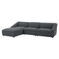 Comprise 4-Piece Living Room Set, Fabric, Dark Grey Gray, 21074