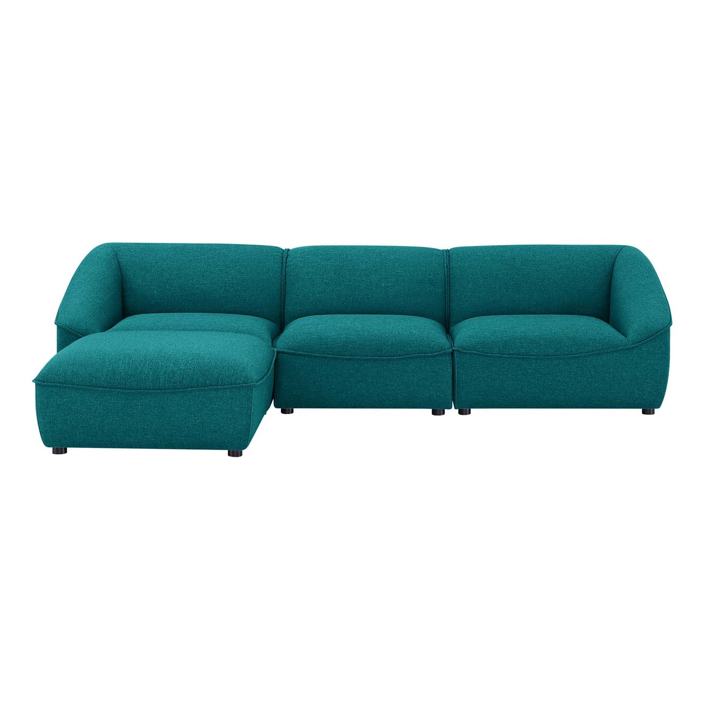Comprise 4-Piece Living Room Set, Fabric, Teal Blue, 21076