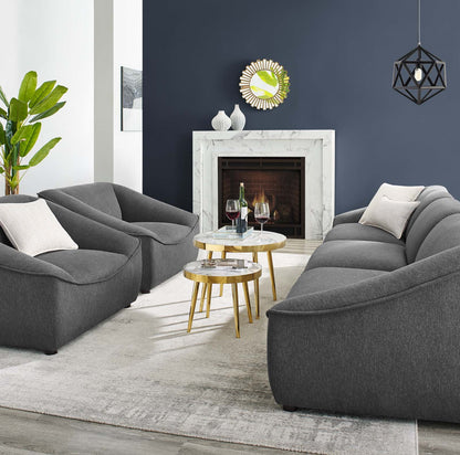 Comprise 5-Piece Living Room Set, Fabric, Dark Grey Gray, 21080