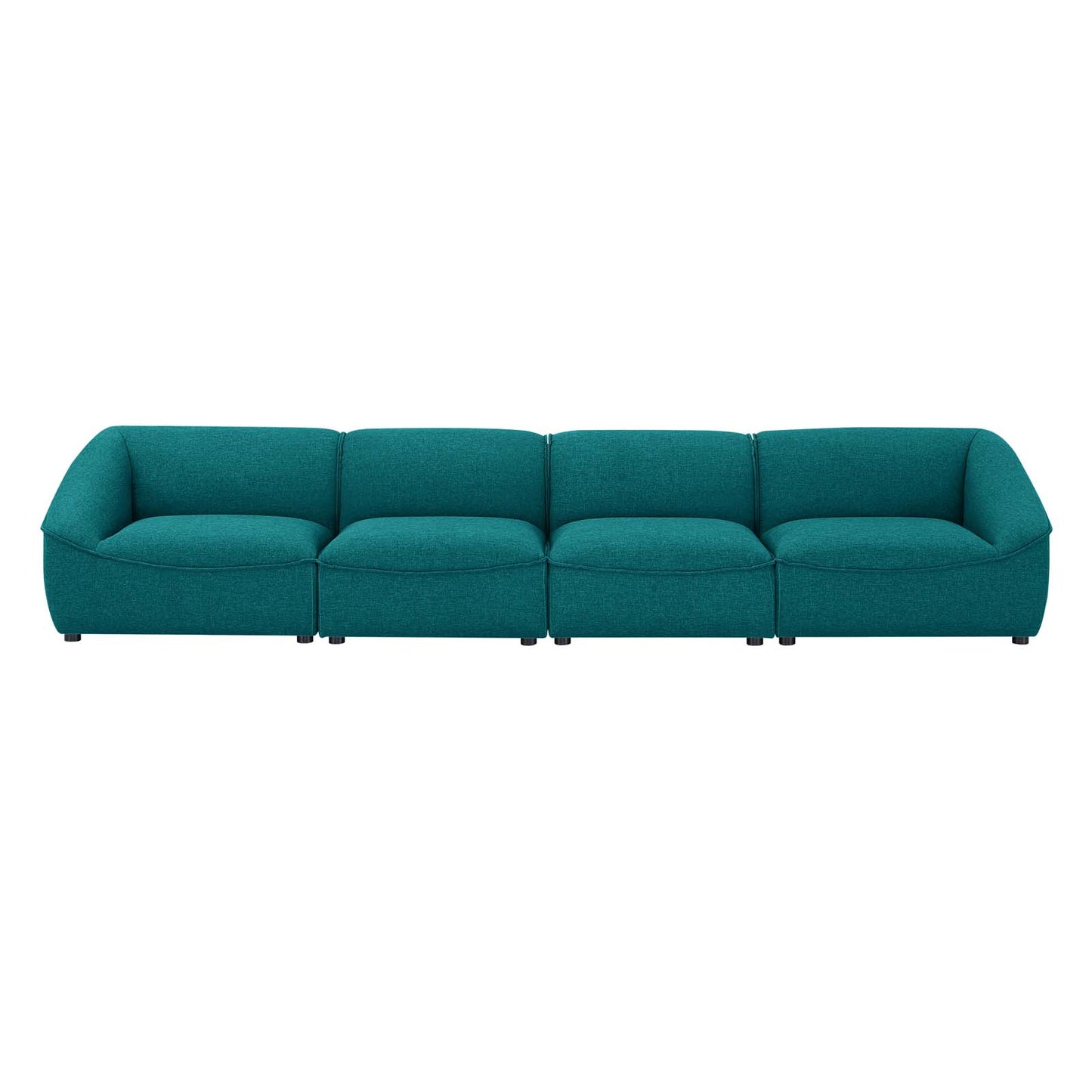 Comprise 4-Piece Sofa, Fabric, Teal Blue, 21085