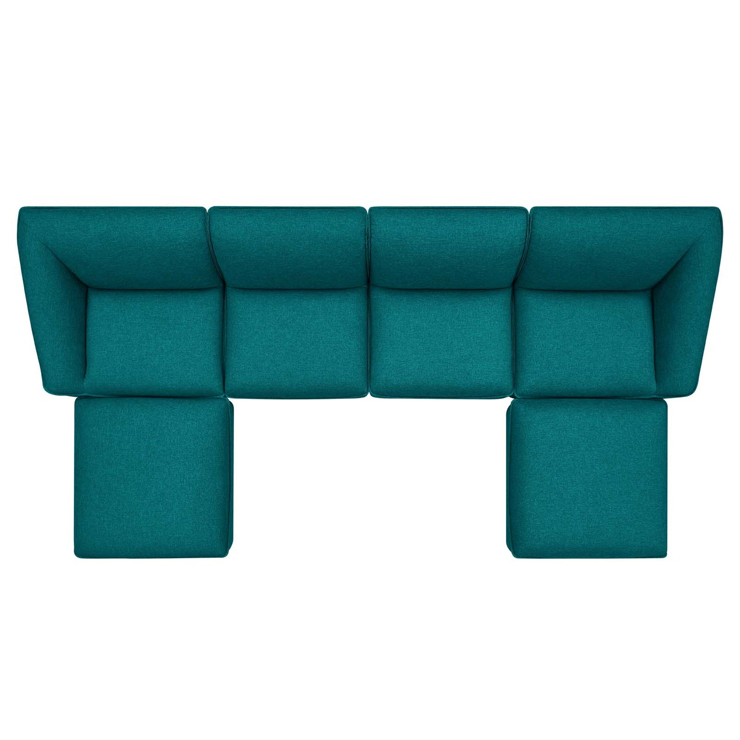 Comprise 6-Piece Living Room Set, Fabric, Teal Blue, 21088
