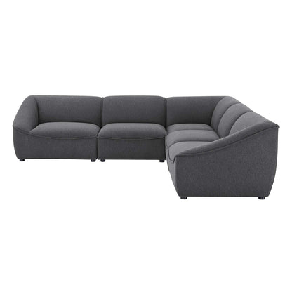 Comprise 5-Piece Sectional Sofa, Fabric, Dark Grey Gray, 21089