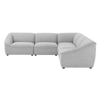 Comprise 5-Piece Sectional Sofa, Fabric, Light Grey Gray, 21090