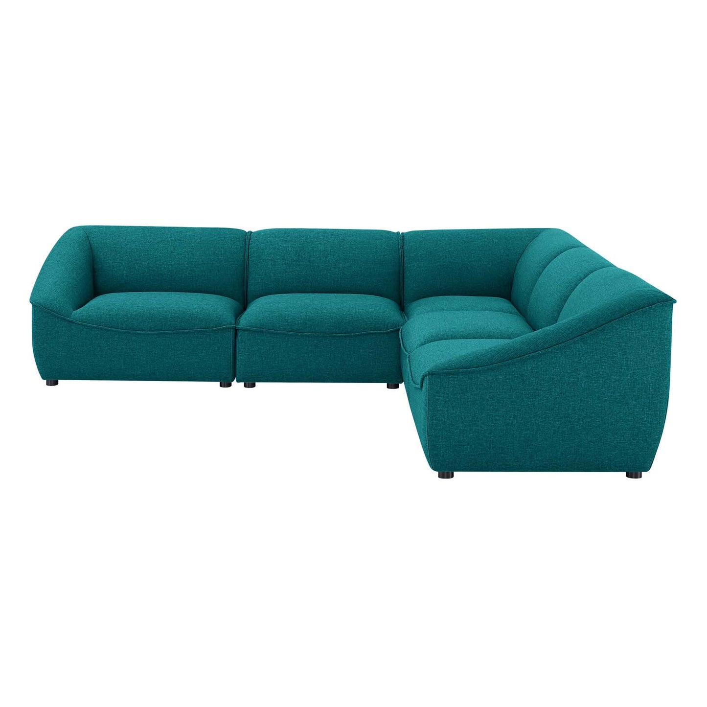 Comprise 5-Piece Sectional Sofa, Fabric, Teal Blue, 21091