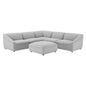 Comprise 6-Piece Sectional Sofa, Fabric, Light Grey Gray, 21093