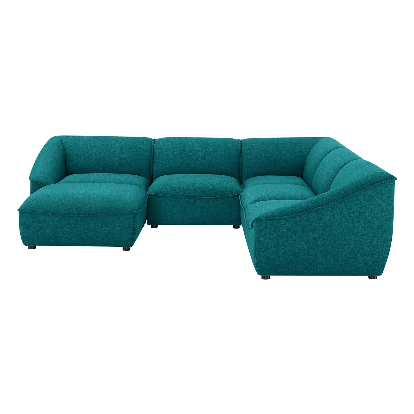 Comprise 6-Piece Sectional Sofa, Fabric, Teal Blue, 21094