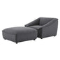 Comprise 2-Piece Living Room Set, Fabric, Dark Grey Gray, 21095