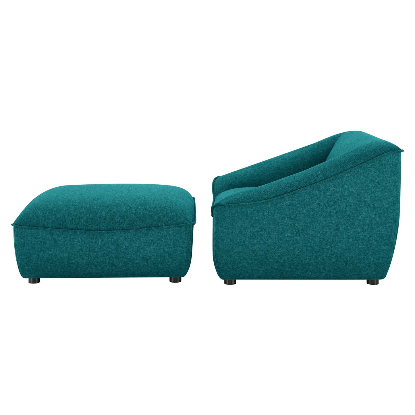 Comprise 2-Piece Living Room Set, Fabric, Teal Blue, 21097