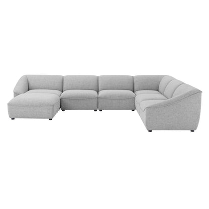 Comprise 7-Piece Sectional Sofa, Fabric, Light Grey Gray, 21099