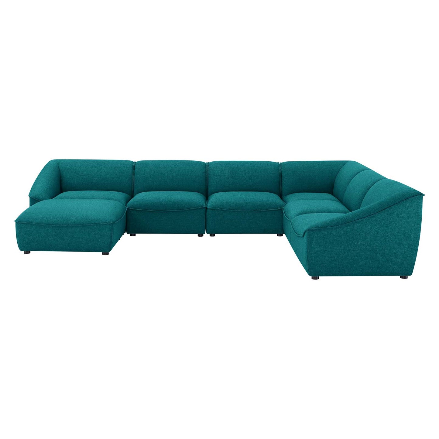 Comprise 7-Piece Sectional Sofa, Fabric, Teal Blue, 21100