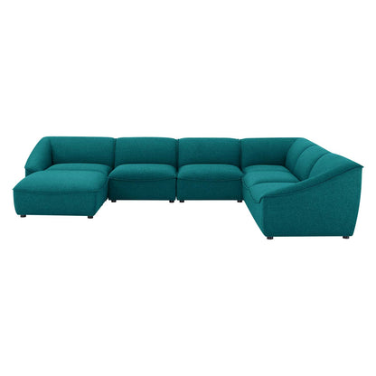 Comprise 7-Piece Sectional Sofa, Fabric, Teal Blue, 21100