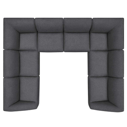 Comprise 8-Piece Sectional Sofa, Fabric, Dark Grey Gray, 21101