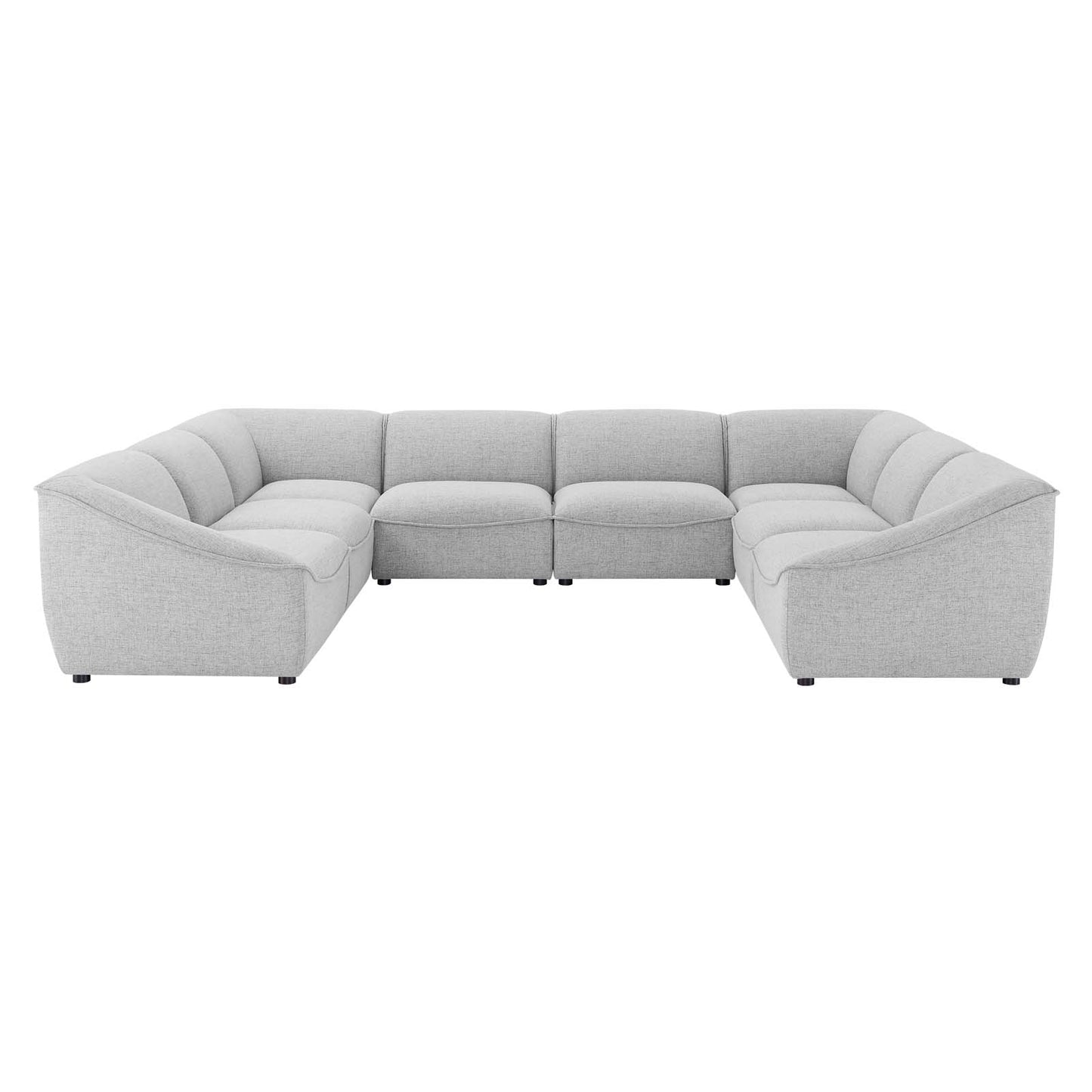 Comprise 8-Piece Sectional Sofa, Fabric, Light Grey Gray, 21102