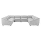 Comprise 8-Piece Sectional Sofa, Fabric, Light Grey Gray, 21102