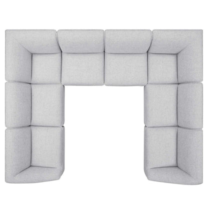 Comprise 8-Piece Sectional Sofa, Fabric, Light Grey Gray, 21102