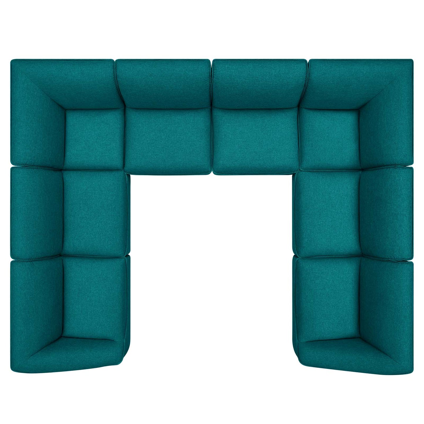 Comprise 8-Piece Sectional Sofa, Fabric, Teal Blue, 21103