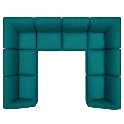 Comprise 8-Piece Sectional Sofa, Fabric, Teal Blue, 21103