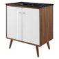 Transmit 30" Bathroom Vanity, Wood, Brown Walnut Black, 21113