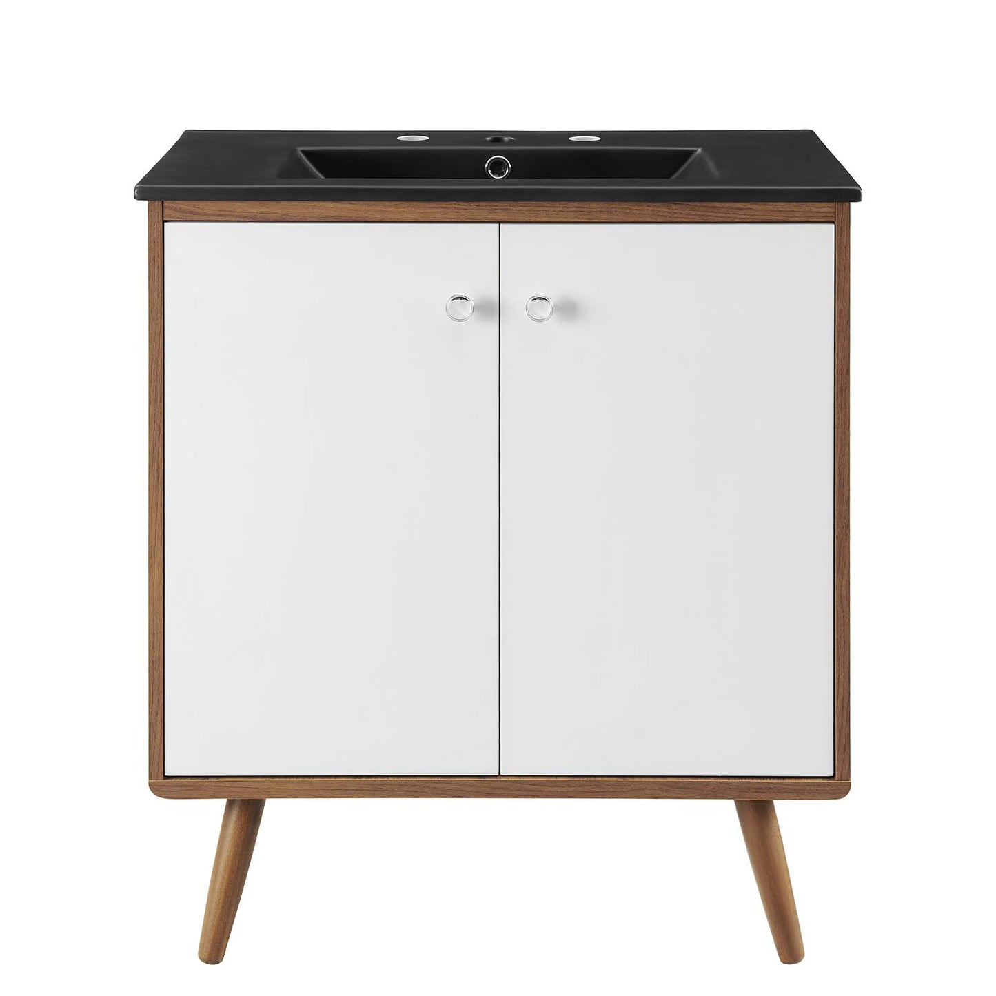 Transmit 30" Bathroom Vanity, Wood, Brown Walnut Black, 21113