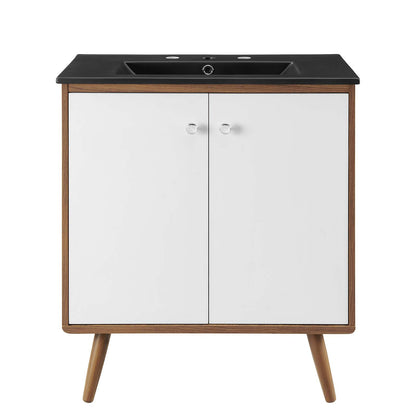 Transmit 30" Bathroom Vanity, Wood, Brown Walnut Black, 21113