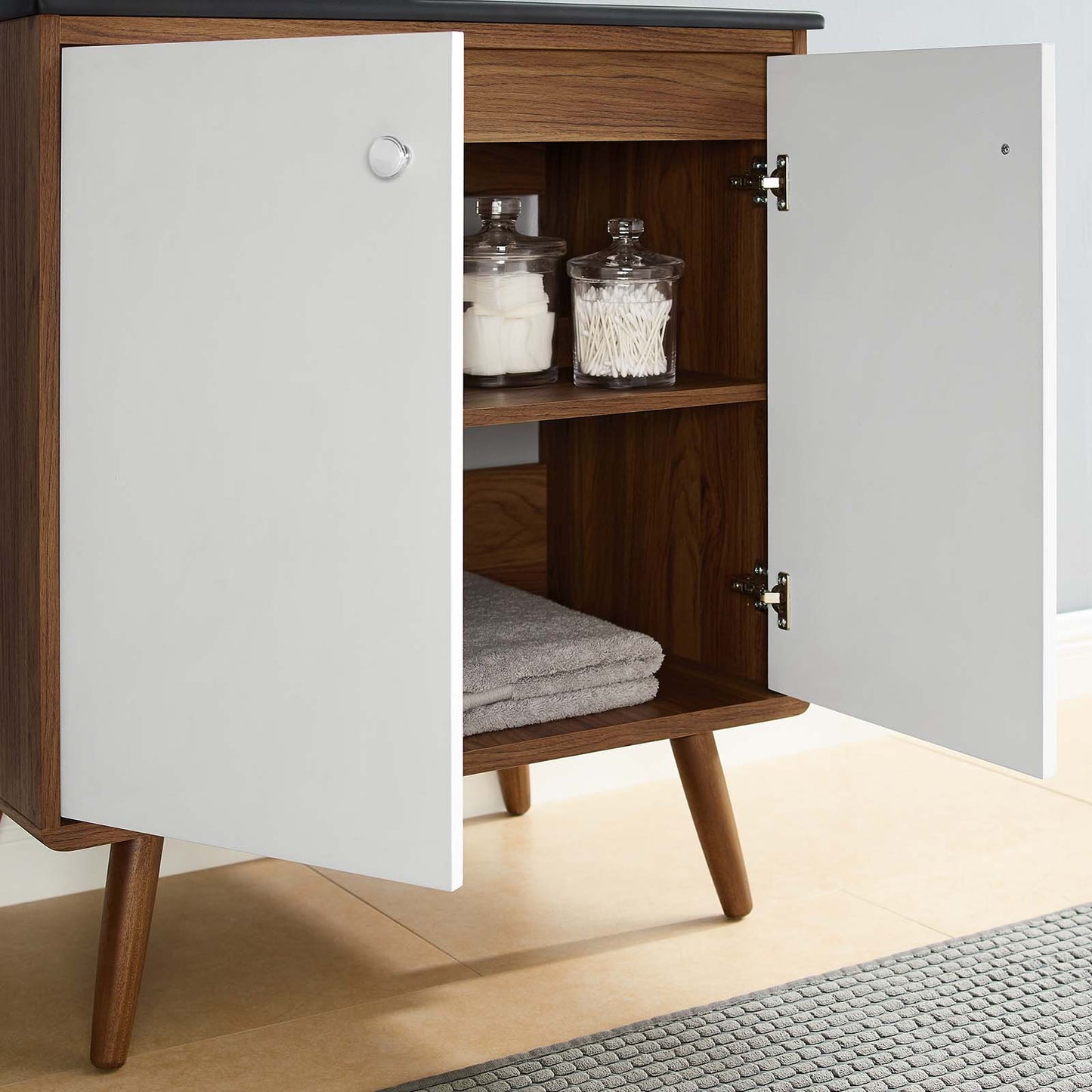 Transmit 30" Bathroom Vanity, Wood, Brown Walnut Black, 21113