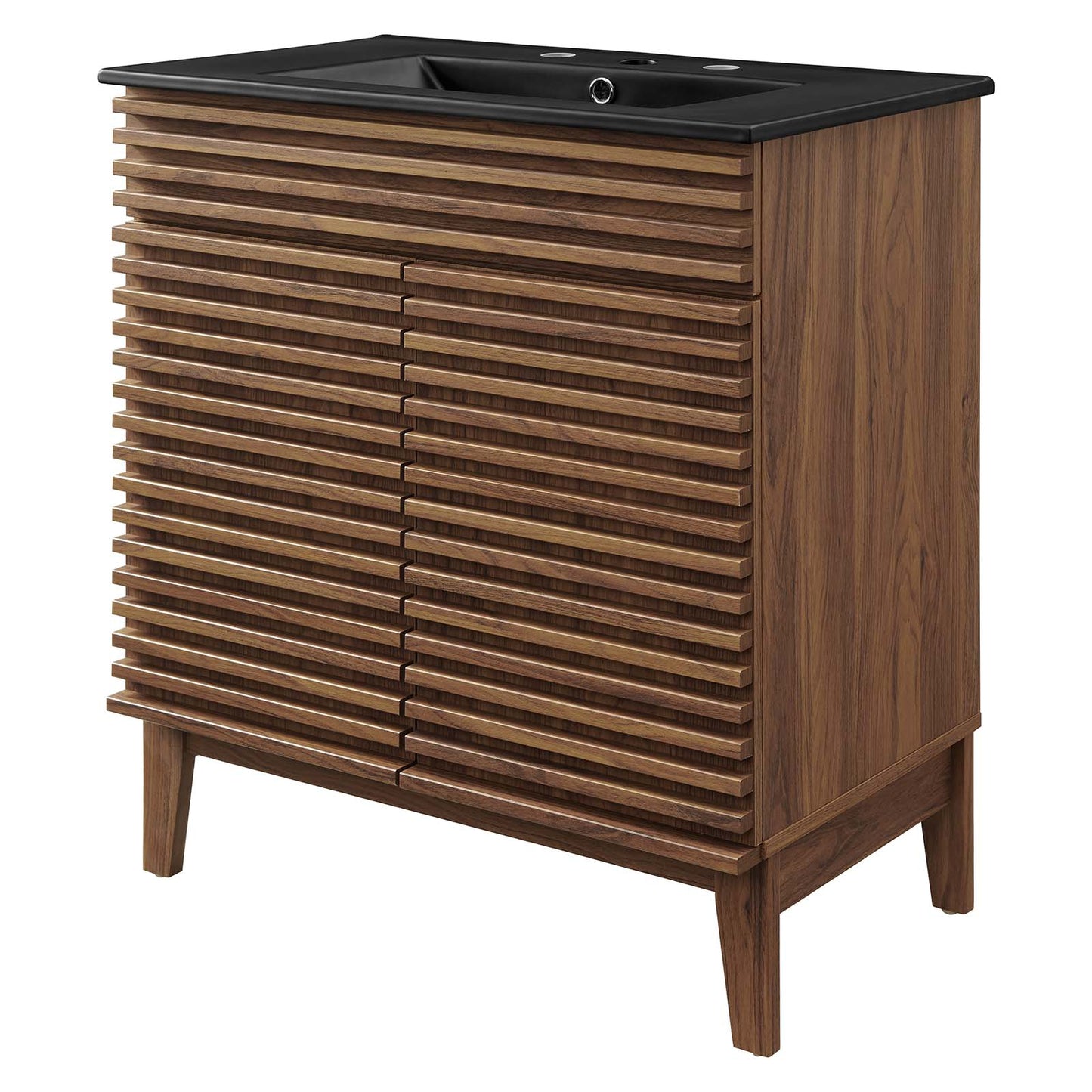 Render 30" Bathroom Vanity, Wood, Brown Walnut Black, 21115