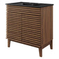 Render 30" Bathroom Vanity, Wood, Brown Walnut Black, 21115
