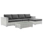 Convene 4-Piece Outdoor Patio Sectional Set, Rattan, Wicker, Grey Gray, 21125