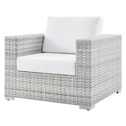 Convene 6-Piece Outdoor Patio Sectional Set, Rattan, Wicker, Light Grey Gray White, 21139