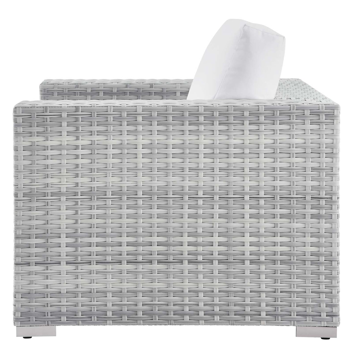 Convene 6-Piece Outdoor Patio Sectional Set, Rattan, Wicker, Light Grey Gray White, 21139