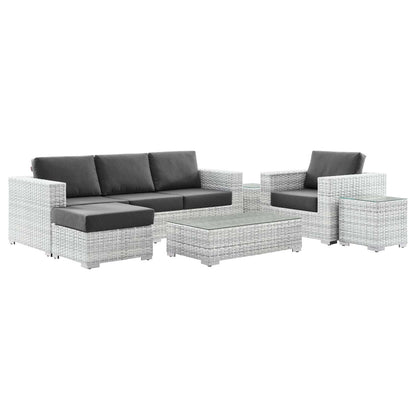 Convene 6-Piece Outdoor Patio Set, Rattan, Wicker, Grey Gray, 21145