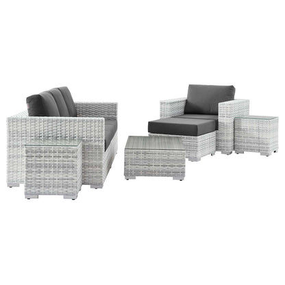 Convene 6-Piece Outdoor Patio Set, Rattan, Wicker, Grey Gray, 21145