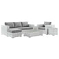 Convene 6-Piece Outdoor Patio Set, Rattan, Wicker, Grey Gray, 21146