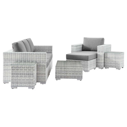 Convene 6-Piece Outdoor Patio Set, Rattan, Wicker, Grey Gray, 21146