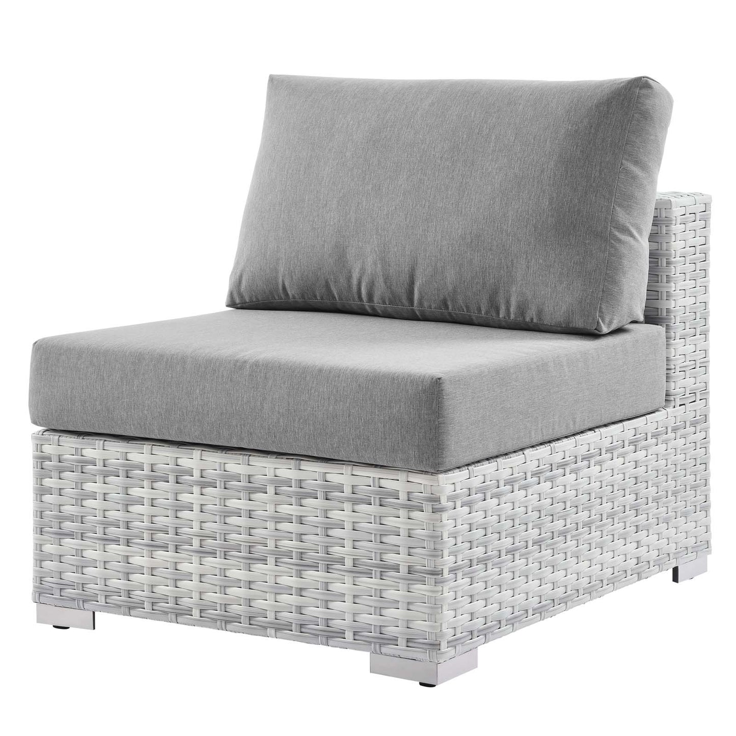 Convene 6-Piece Outdoor Patio Sectional Set, Rattan, Wicker, Grey Gray, 21151