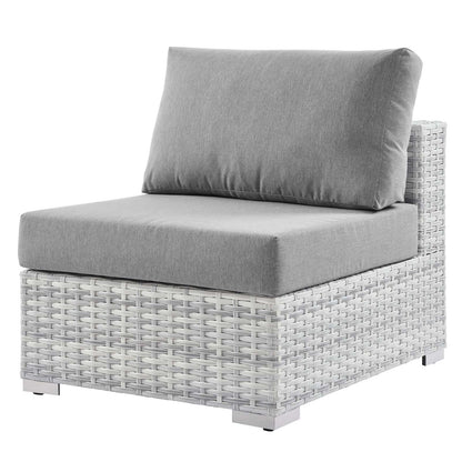 Convene 6-Piece Outdoor Patio Sectional Set, Rattan, Wicker, Grey Gray, 21151