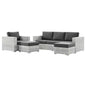Convene 4-Piece Outdoor Patio Set, Rattan, Wicker, Grey Gray, 21155