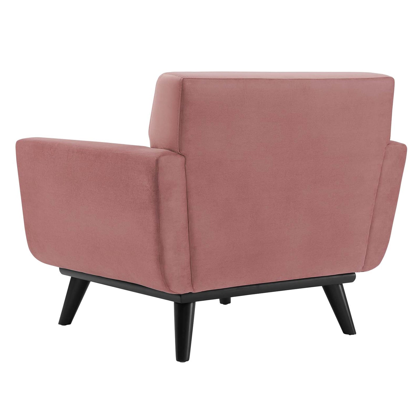 Engage Channel Tufted Performance Velvet Armchair, Velvet, Pink, 21160